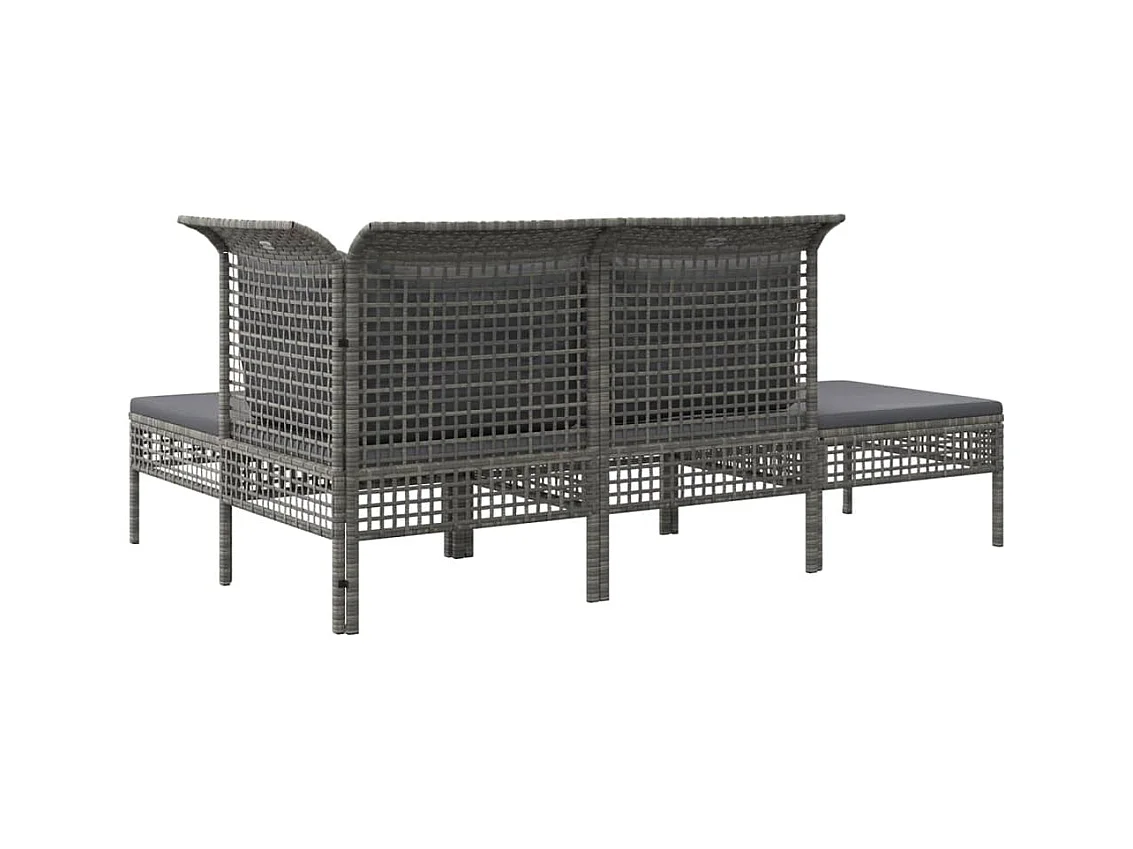 Salon de jardin meuble résine grise 65 x 65 x 75 cm 02_0016144