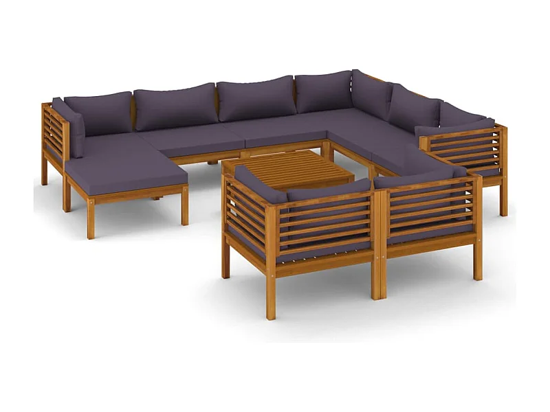 Salon de jardin meuble bois marron 65 x 65 x 35 cm 02_0014960