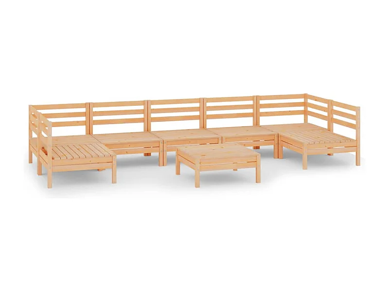 Muebles de jardín muebles de exterior juego de muebles 8 piezas madera maciza de pino 02_0017817