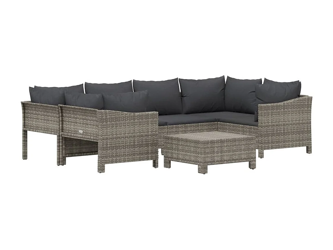 Salon de jardin meuble résine grise 63 x 63 x 55.5 cm 02_0017209