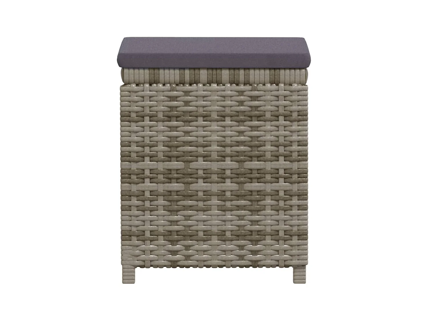 Mobili da giardino mobili da esterno Set di mobili da 6 pezzi con cuscini in resina intrecciata grigia 02_0016868