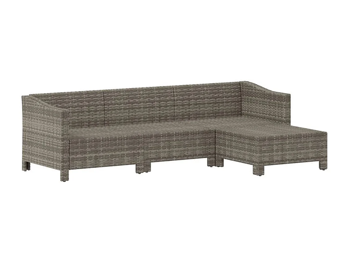 Salon de jardin meuble résine grise 189 x 120 x 55.5 cm 02_0016142