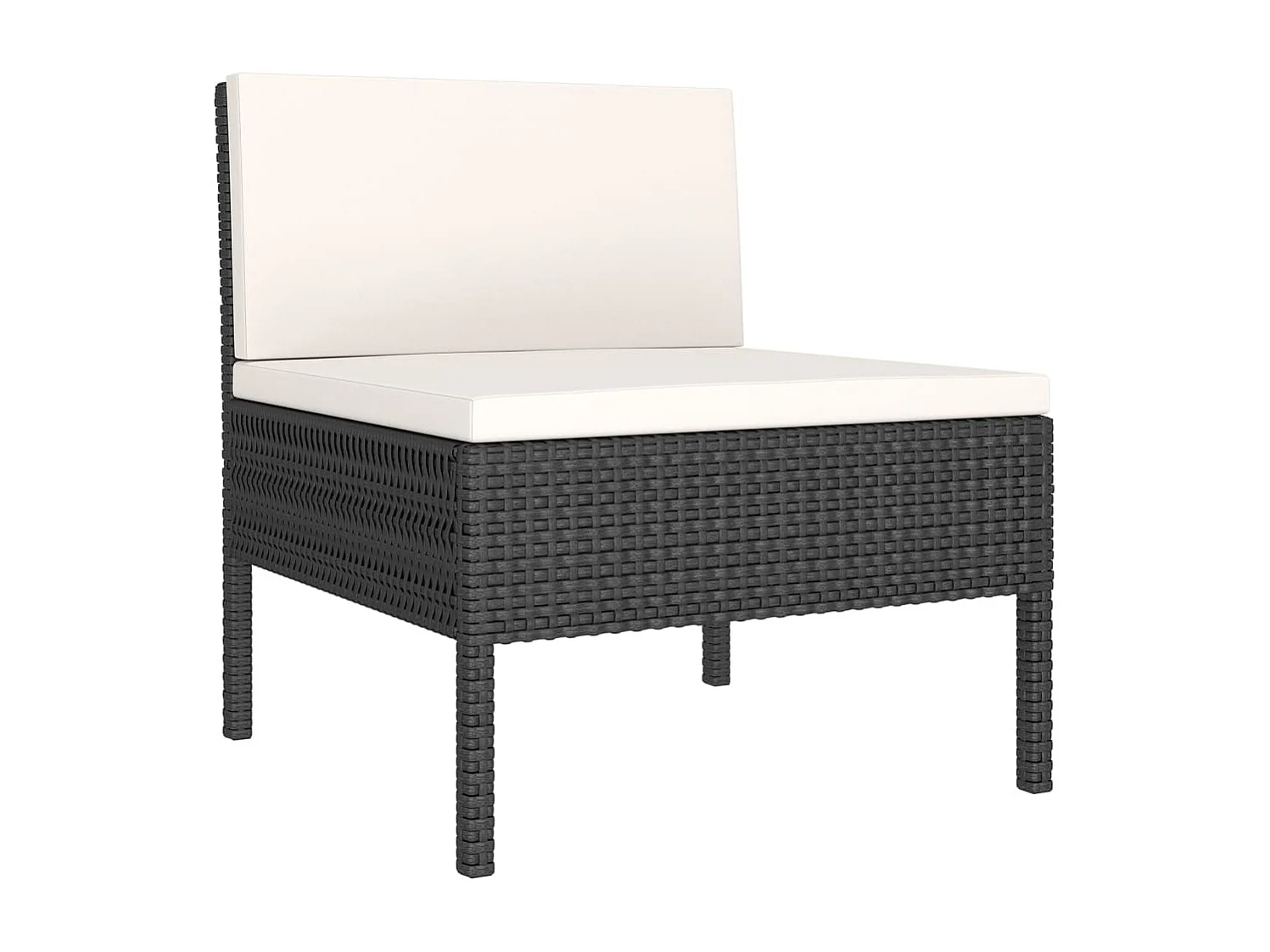 Set di mobili da giardino set da esterno 10 pezzi con cuscini polyrattan nero 02_0015181