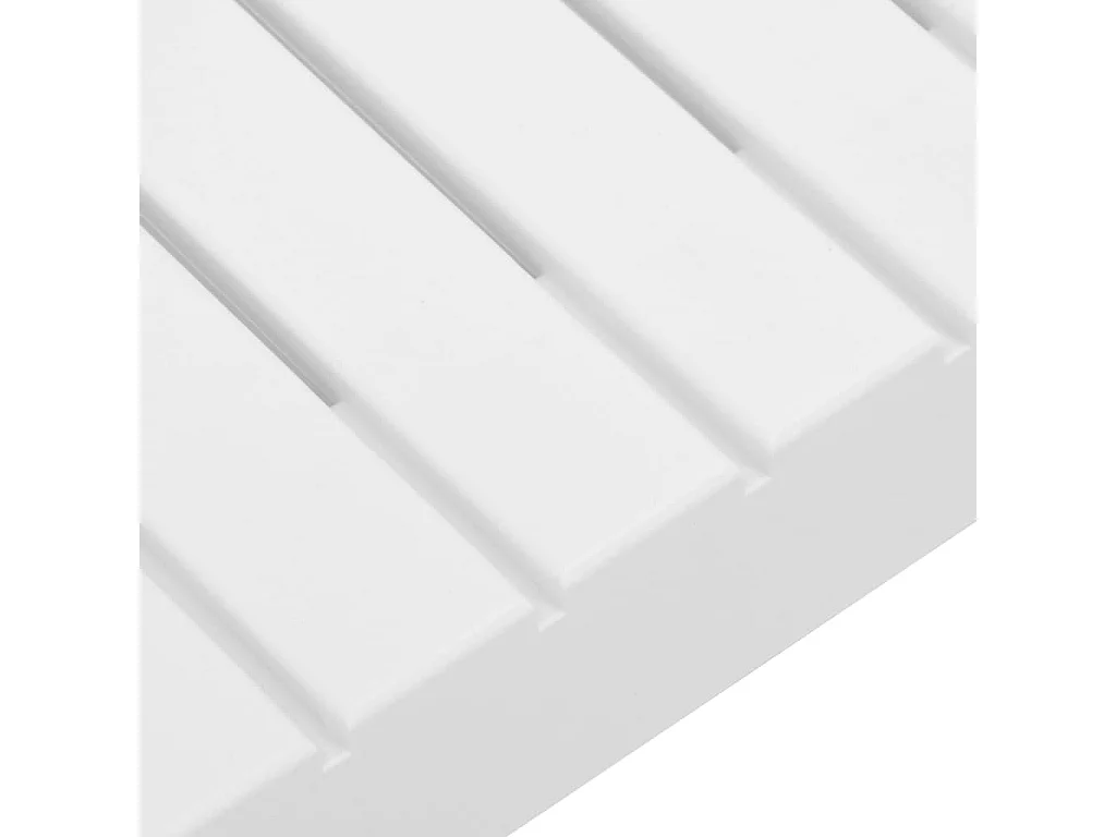 Móveis de jardim móveis de exterior Conjunto de móveis de 6 peças com almofadas de plástico branco 02_0016847