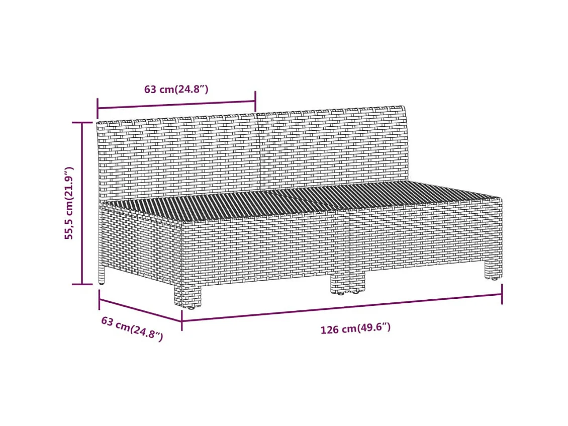 Muebles de jardín muebles de exterior conjunto de muebles de 7 piezas con cojines grises resina tejida 02_0017210