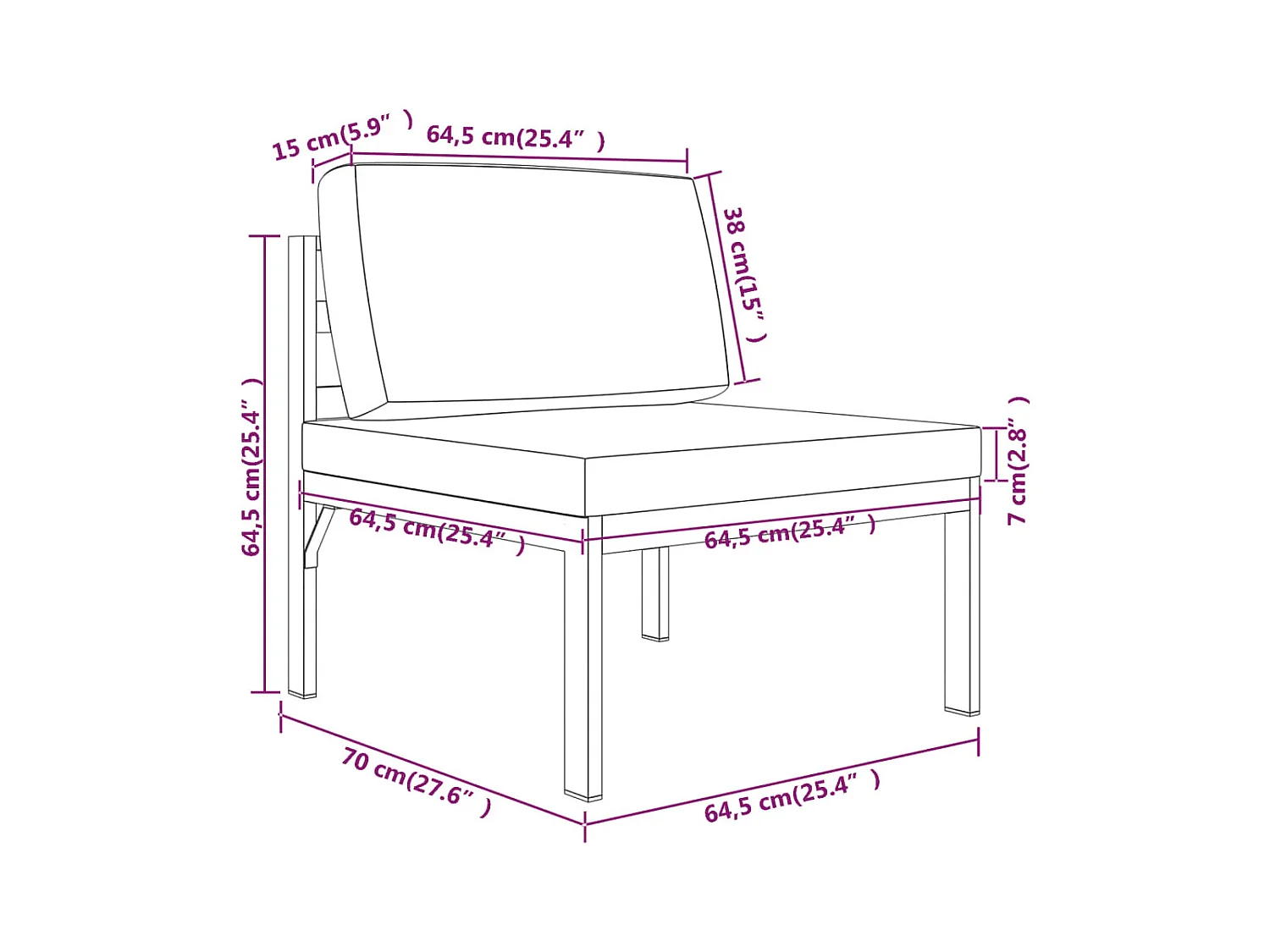 Conjunto de muebles de jardín de exterior 7 piezas con cojines aluminio antracita 02_0017064