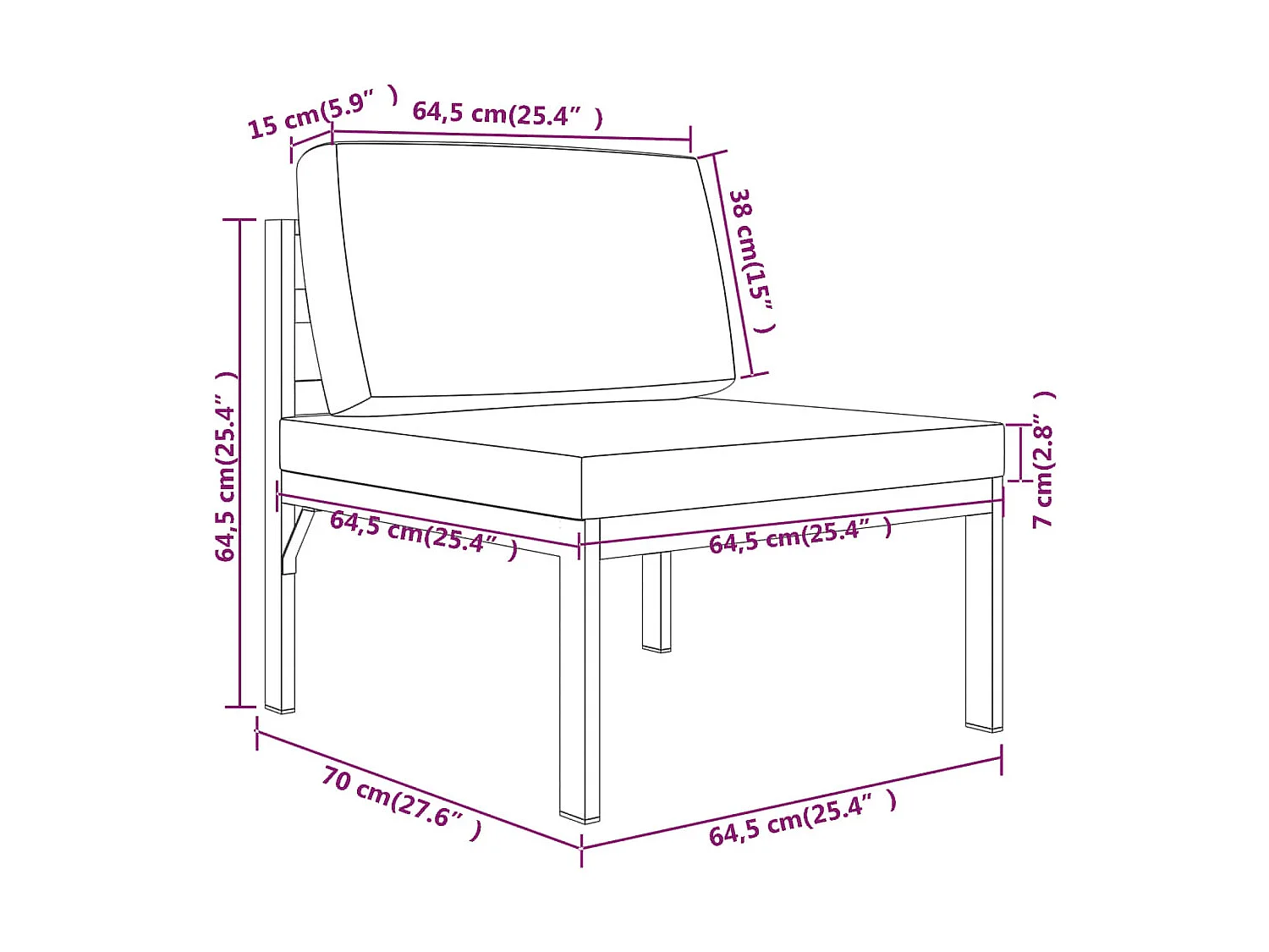 Set di mobili da giardino mobili da esterno 7 pezzi con cuscini alluminio antracite 02_0017064