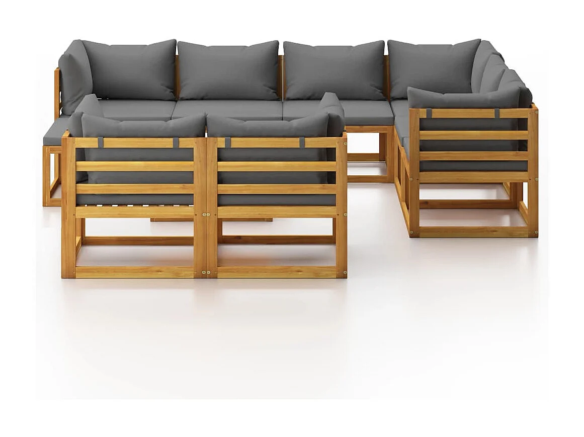 Salon de jardin meuble bois marron 68 x 68 x 29 cm 02_0014961