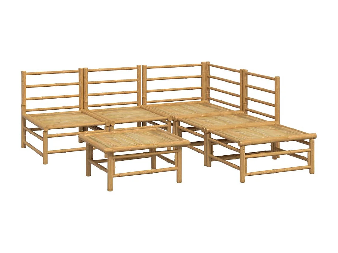 Salon de jardin meuble bambou marron 55 x 65 x 30 cm 02_0016775