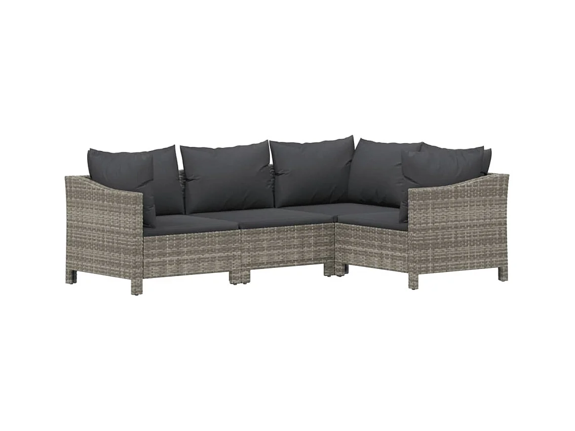 Salon de jardin meuble résine grise 63 x 63 x 55.5 cm 02_0017620