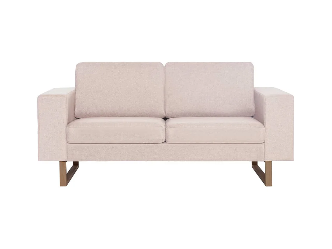 Divano 2 posti per soggiorno interno casa tessuto crema 02_0020230