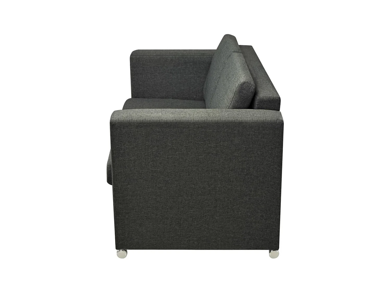 Divano 2 posti per soggiorno interno casa tessuto grigio scuro 02_0020062