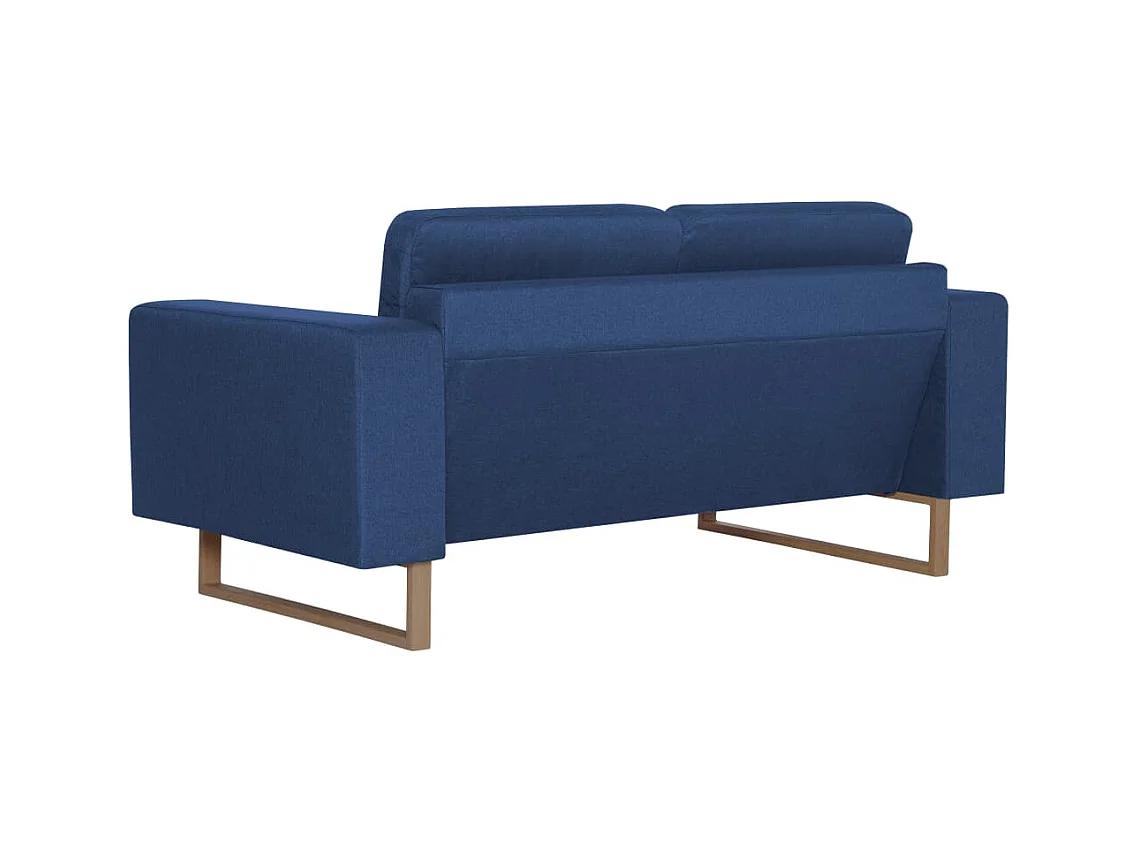 Canapé 2 places de tissu bleue 156 x 82 x 75 cm 02_0020662
