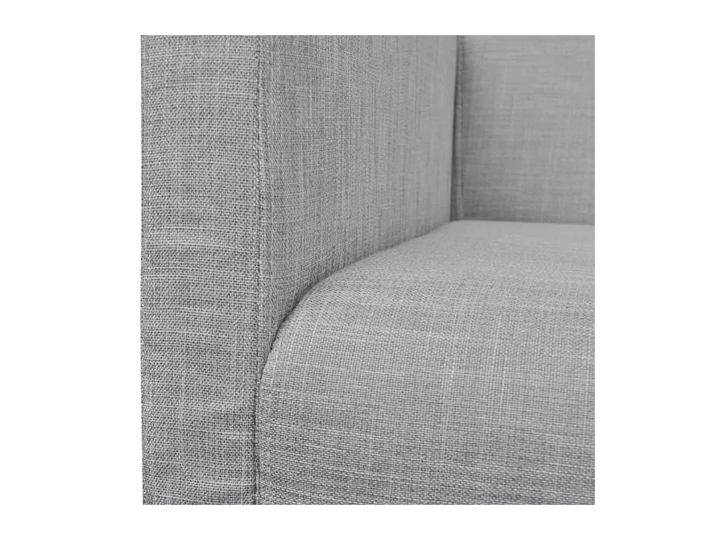 Banc avec coussin rembourré tissu grise 140 x 65 x 85 cm 02_0020274