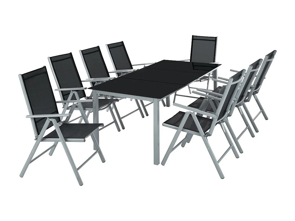 Salon de jardin aluminium aluminium grise 189 x 90 x 72.7 cm 2108043/2