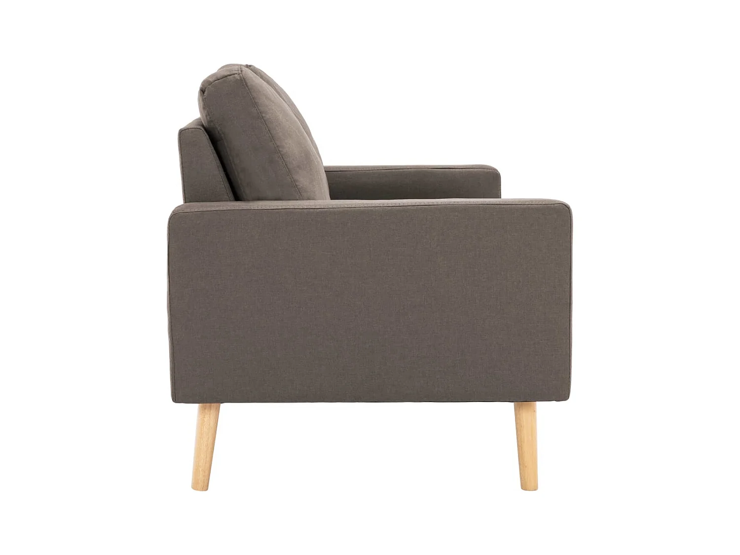 Sofá de 2 lugares para sala de estar interior de casa tecido cinza 02_0019447