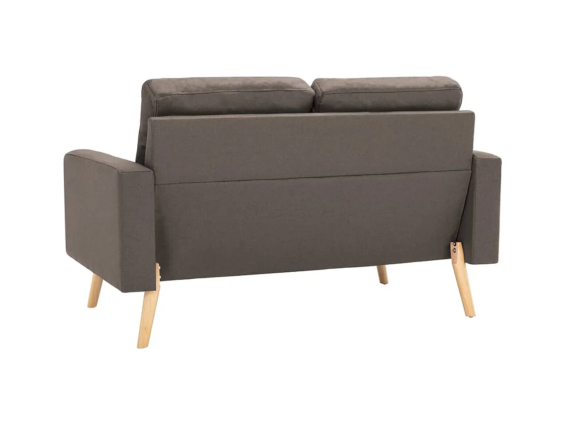 Sofá de 2 lugares para sala de estar interior de casa tecido cinza 02_0019447