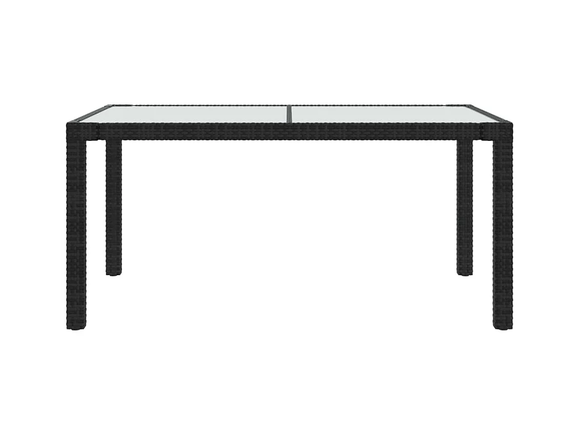 Salotto da esterno in 5 pezzi con cuscini in resina intrecciata nera 02_0014955