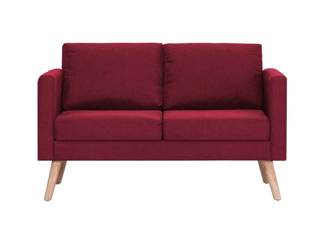 Divano 2 posti per soggiorno interno casa tessuto rosso bordeaux 02_0018928