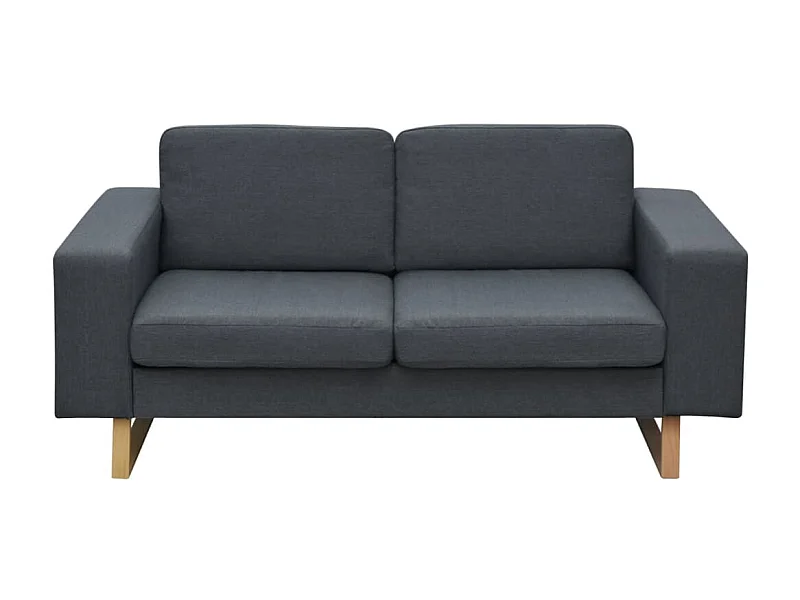 Canapé avec 2 places tissu grise 156 x 82 x 76 cm 02_0019649
