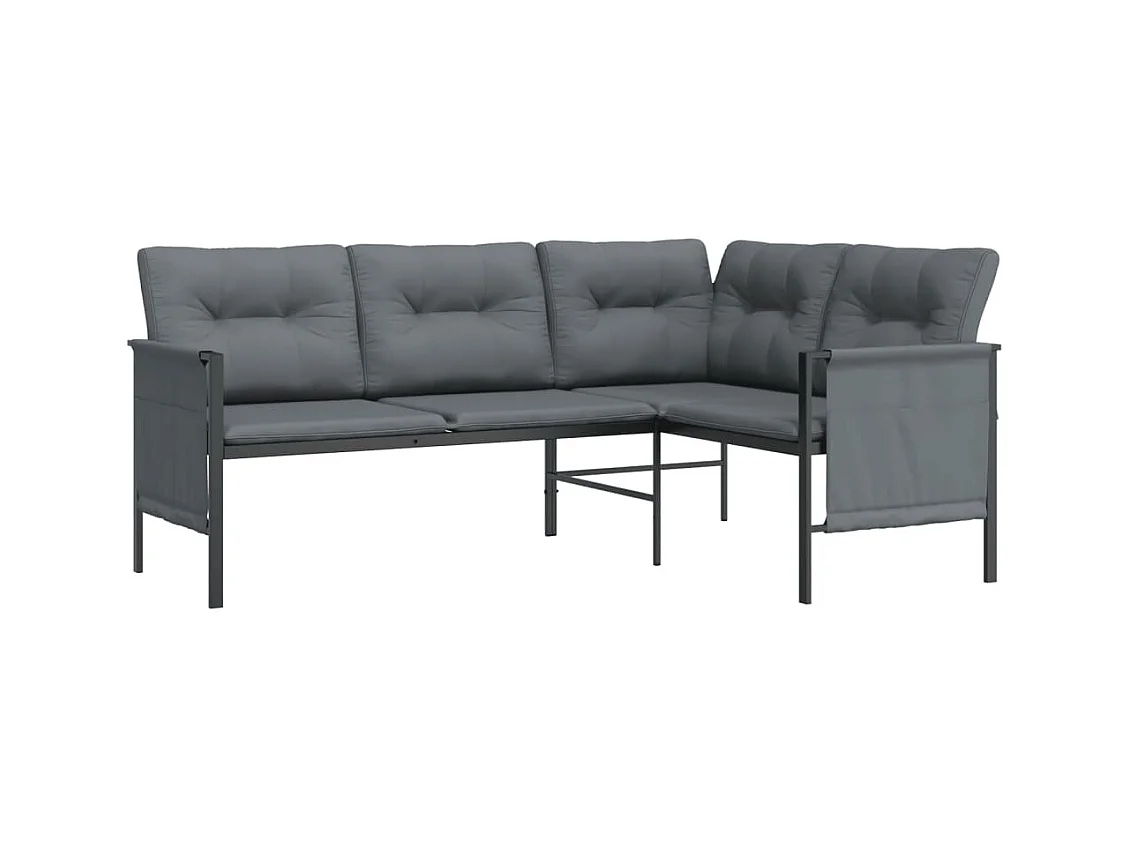 Muebles de jardín muebles de exterior juego de muebles 2 piezas acero antracita 02_0015879