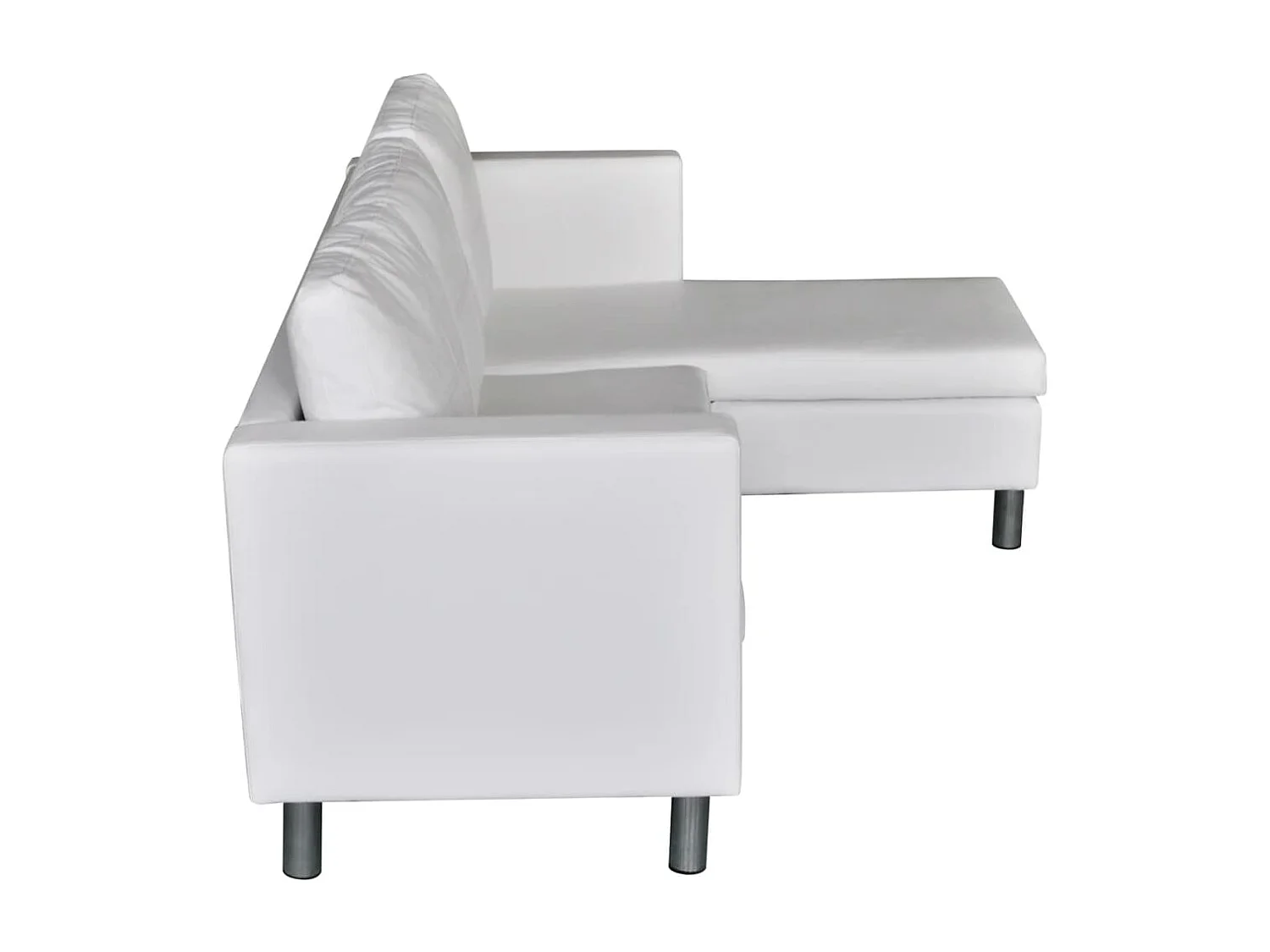 Canapé sectionnel à 3 cuir blanche 188 x 122 x 77 cm 02_0020634