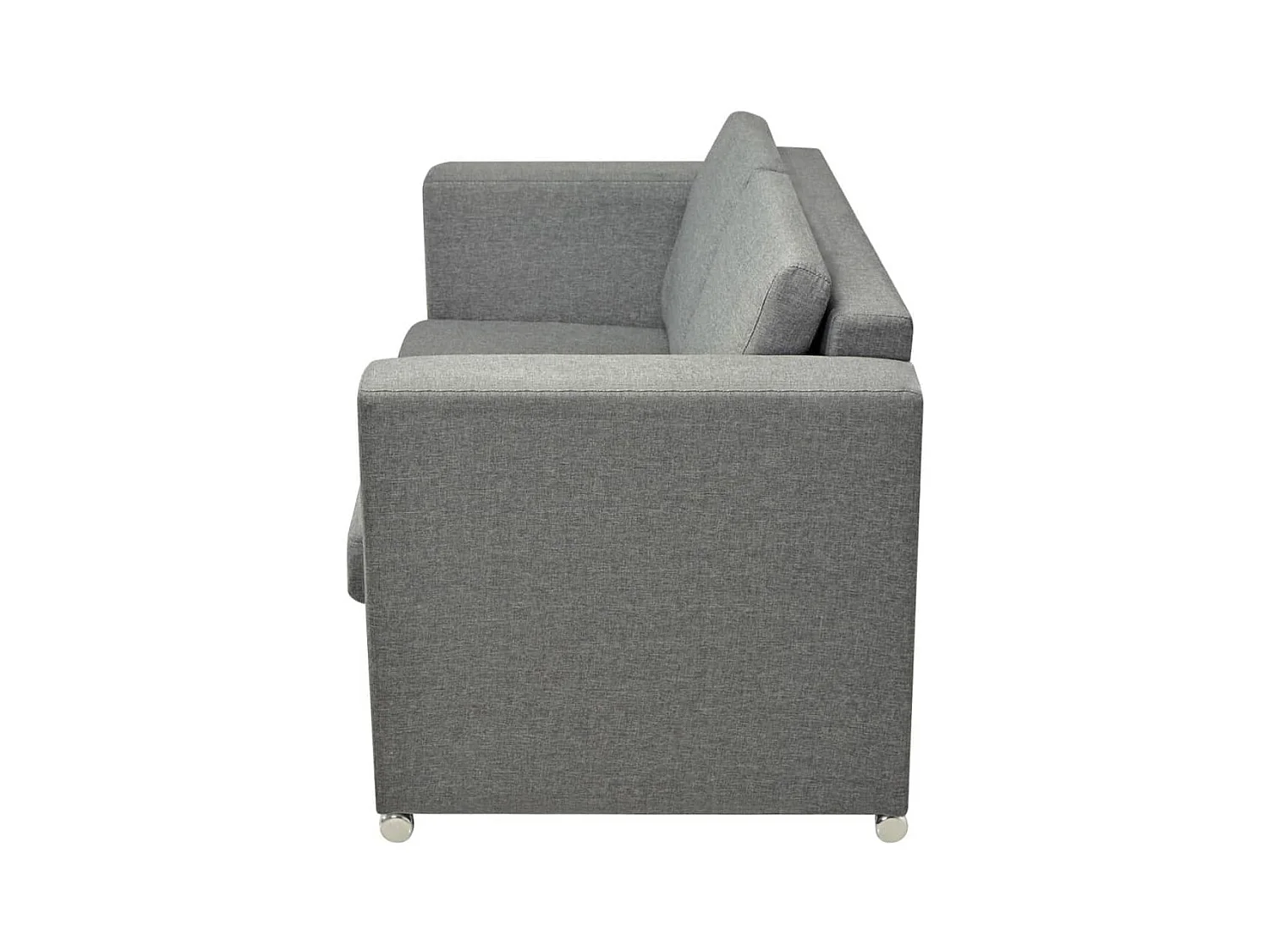 Divano a 2 posti per soggiorno arredamento per la casa tessuto grigio chiaro 02_0019064