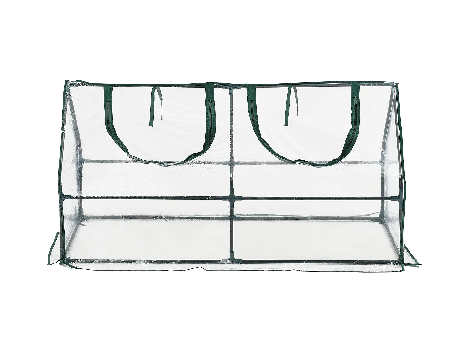 Estrutura de jardim com 2 janelas em aço e PVC 120 x 60 x 60 cm 03_0008267