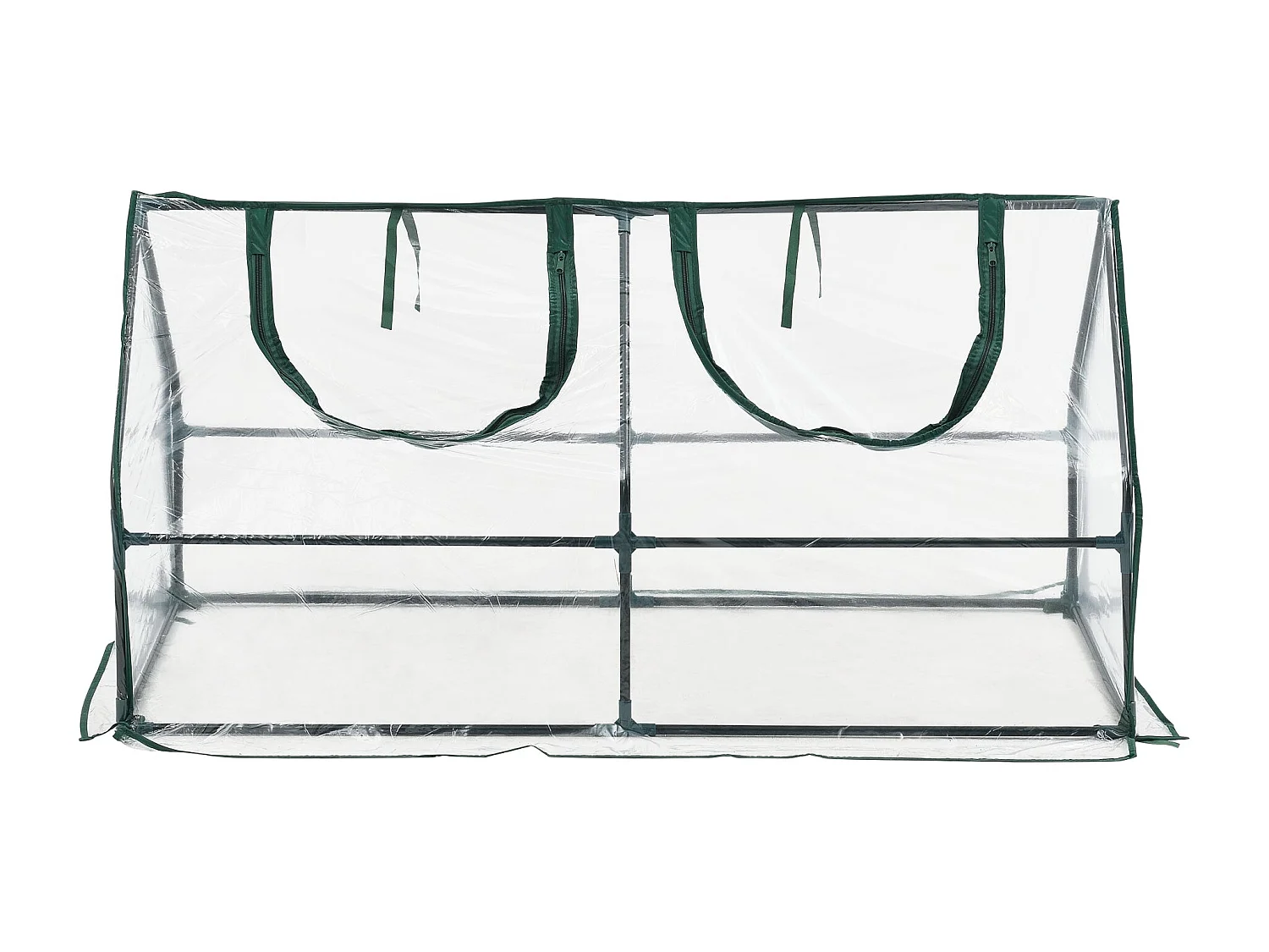 Estrutura de jardim com 2 janelas em aço e PVC 120 x 60 x 60 cm 03_0008267