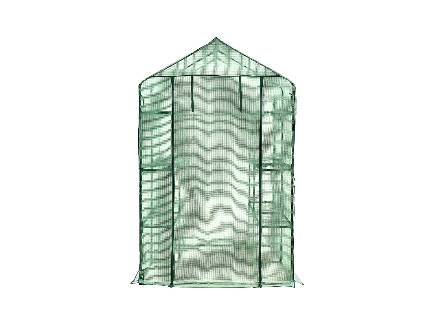 Estufa de jardim Vale em aço e polietileno com prateleiras integradas 120 x 170 x 194 cm verde 03_0008258