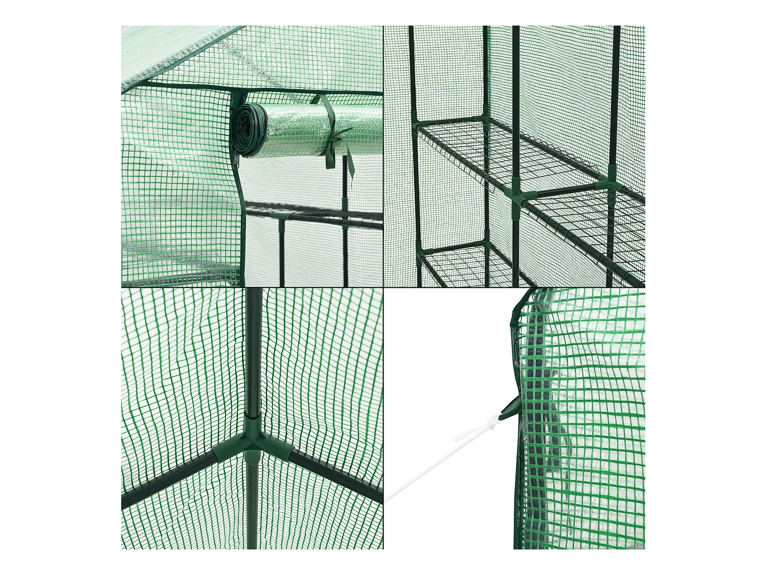 Estufa de jardim Vale em aço e polietileno com prateleiras integradas 120 x 170 x 194 cm verde 03_0008258