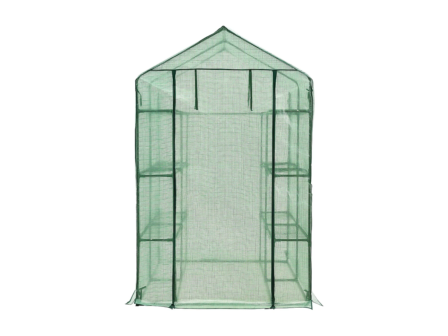 Estufa de jardim Vale em aço e polietileno com prateleiras integradas 120 x 170 x 194 cm verde 03_0008258