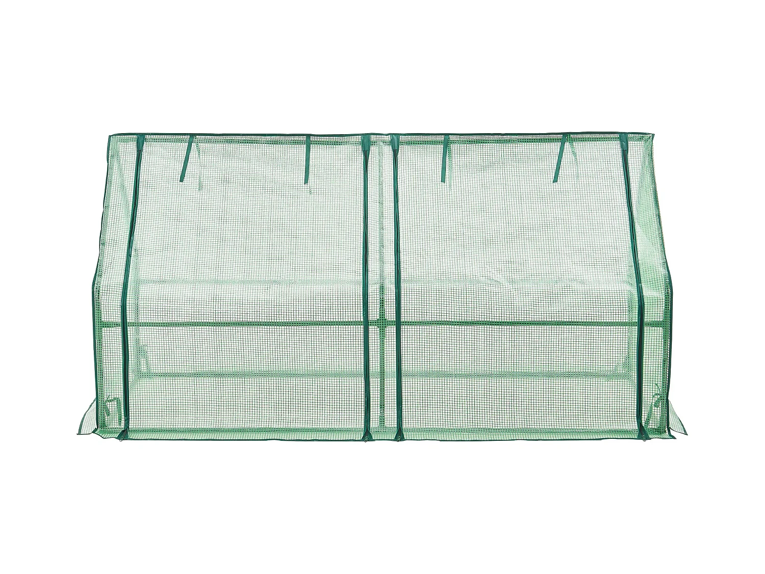 Caixilharia de jardim Nissewaard com 2 janelas em aço e polietileno 180 x 90 x 90 cm verde 03_0008269