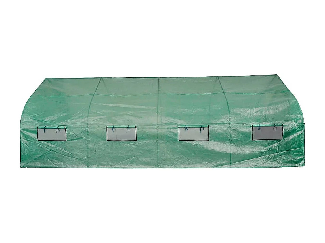 Tenda de estufa abrigo planta flor vegetais portátil estrutura de aço 18 m² verde 02_0044659