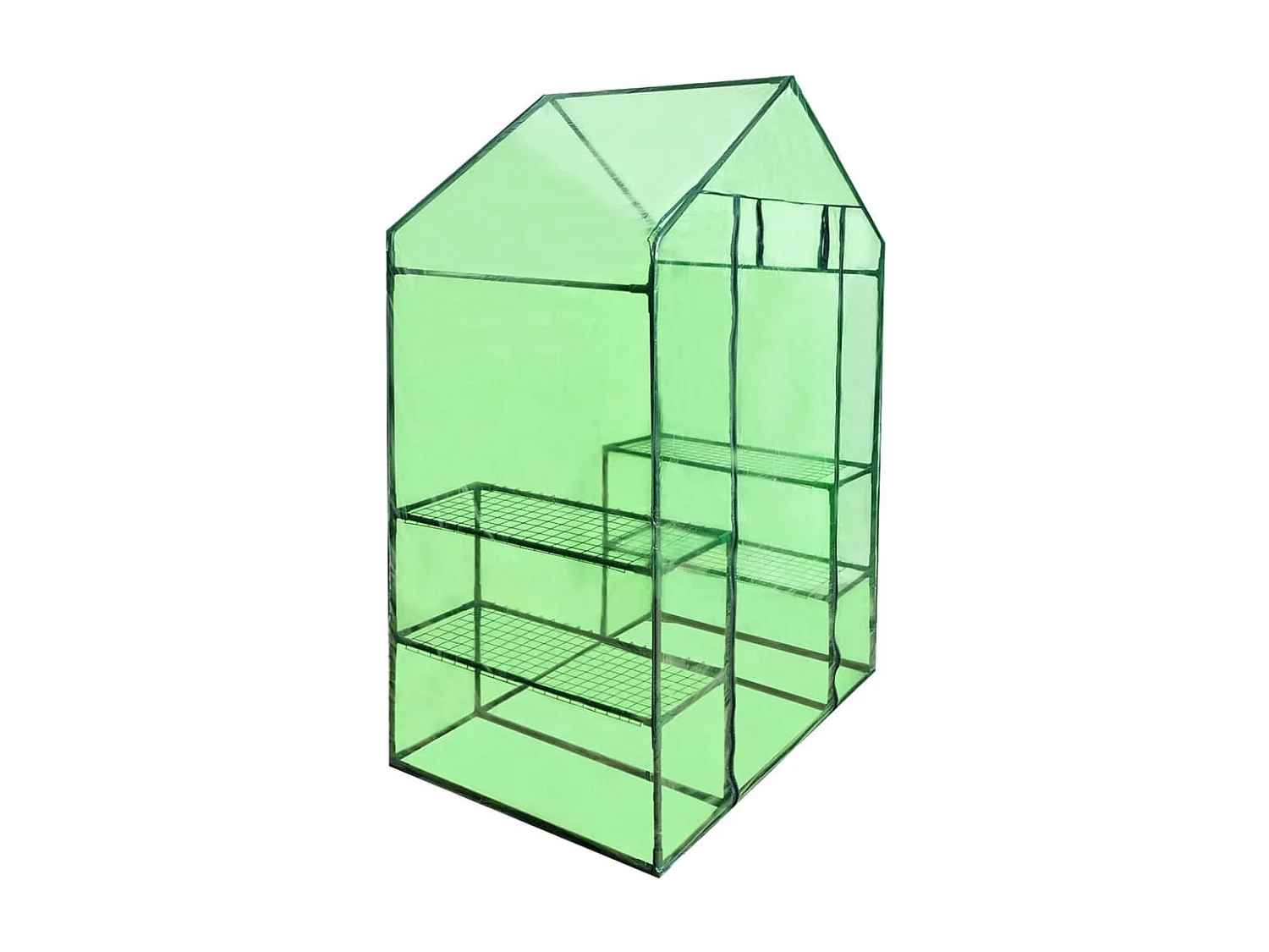 Tenda de estufa abrigo planta flor vegetais com 4 prateleiras verde 02_0044481
