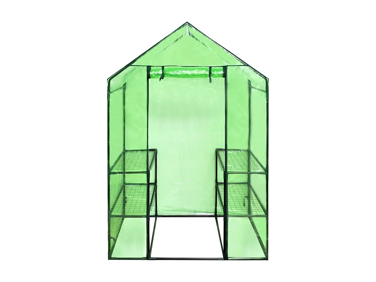 Tenda de estufa abrigo planta flor vegetais com 4 prateleiras verde 02_0044481