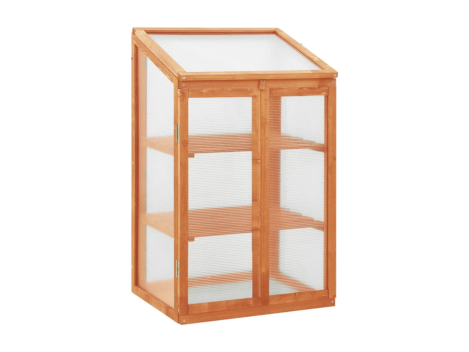 Serre tente abri plante bois marron 60 x 45 x 100 cm 02_0044453