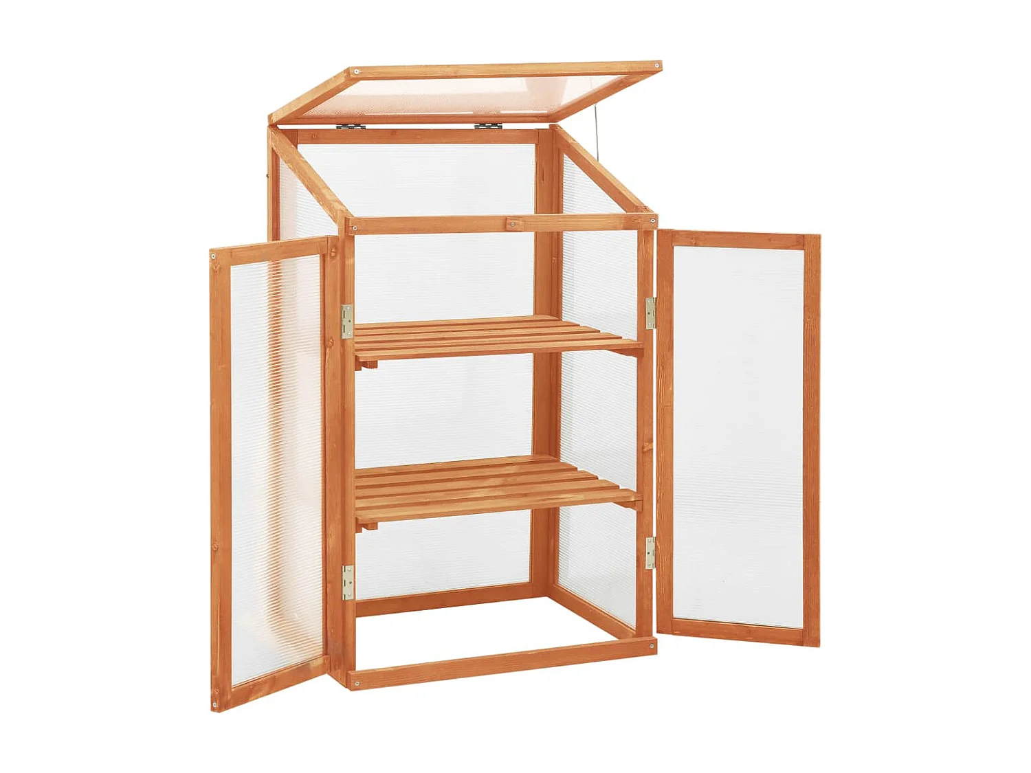 Serre tente abri plante bois marron 60 x 45 x 100 cm 02_0044453