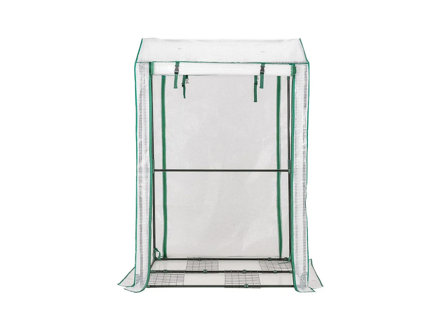 Serra da giardino per balcone interno ed esterno 100 cm x 81 cm x 150 cm serra portatile con struttura in acciaio bianco 20_0005941