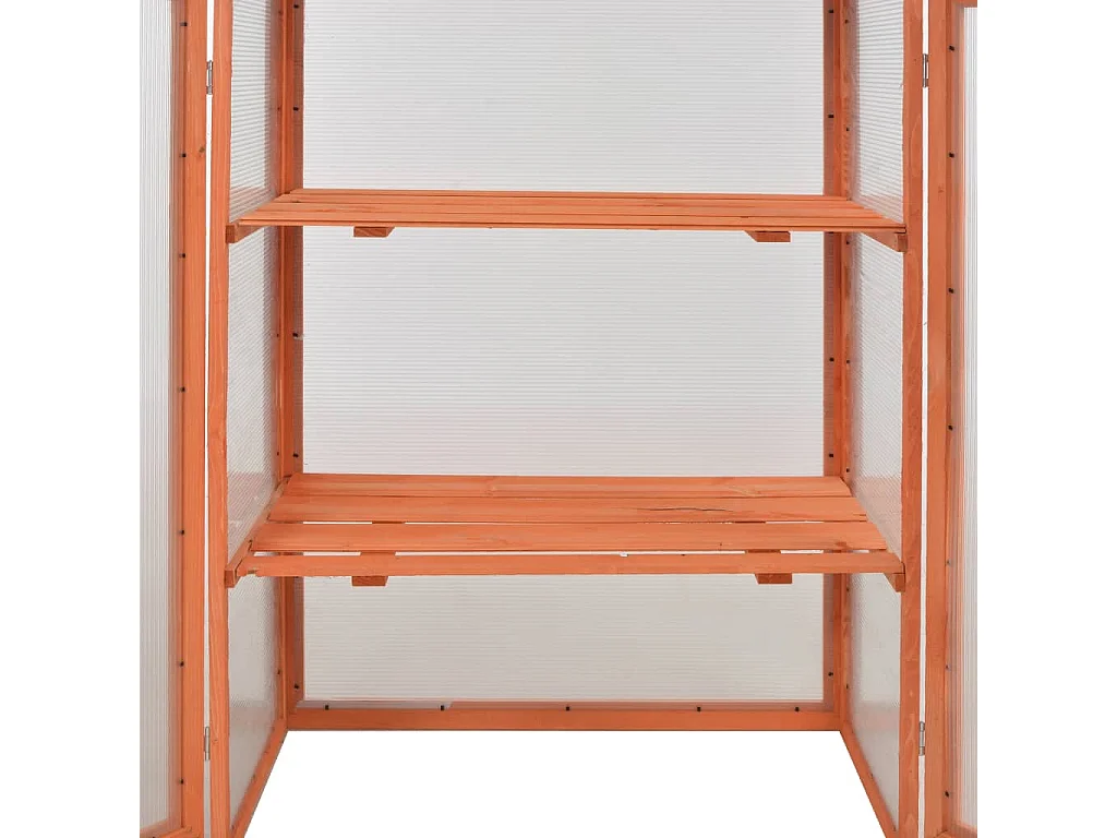 Invernadero de madera para plantas flores y verduras 75 x 47 x 109 cm color marrón 02_0044652