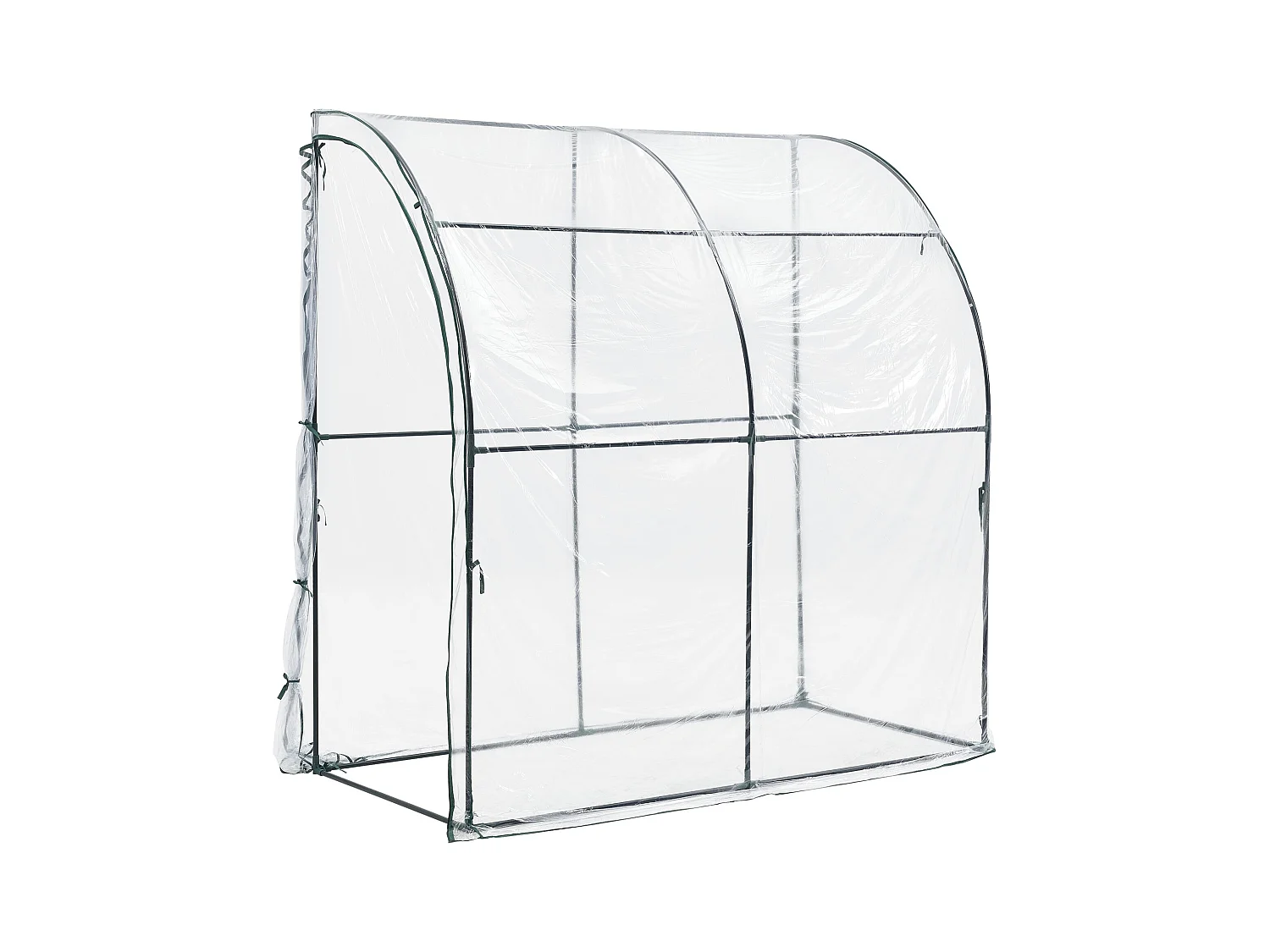 Serra da giardino Juta a parete in acciaio e PVC con porta zip 100 x 200 x 215 cm 03_0008248