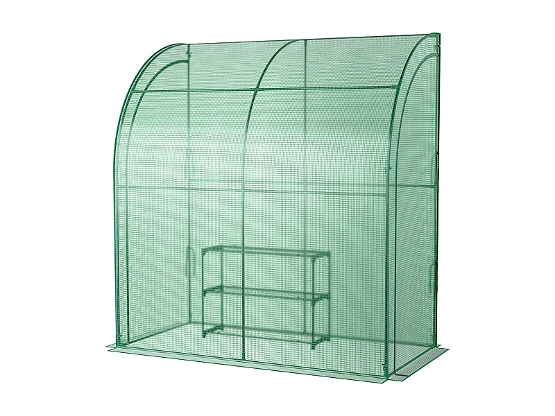 Serre de jardin adossée 198.5 x 98 x 215 cm 20_0005938