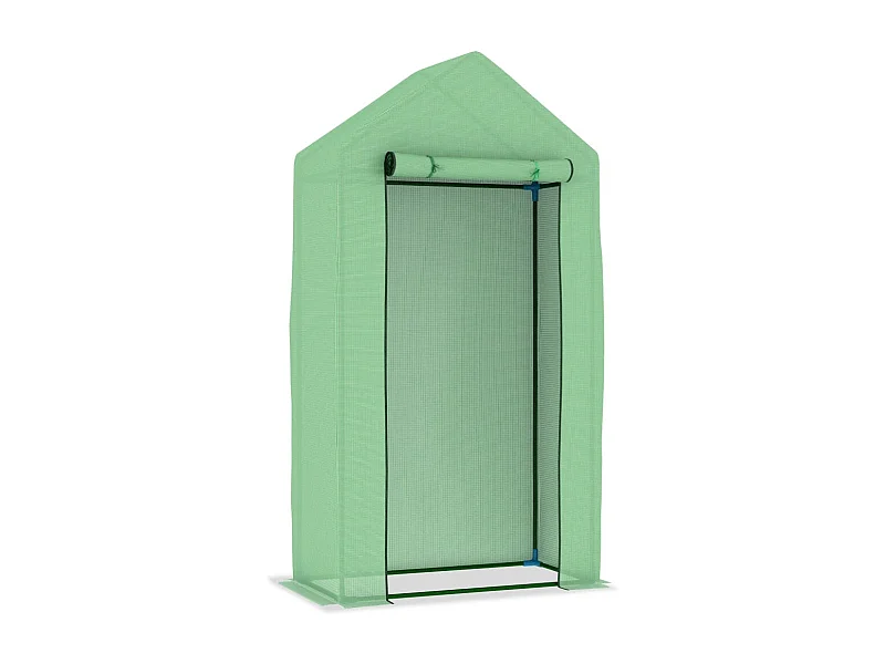 Serra tenda riparo piante fiori ortaggi con struttura in acciaio 05 m² 1 x 05 x 19 m verde 02_0044526