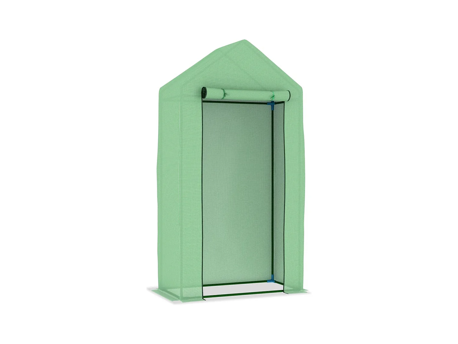 Serra tenda riparo piante fiori ortaggi con struttura in acciaio 05 m² 1 x 05 x 19 m verde 02_0044526