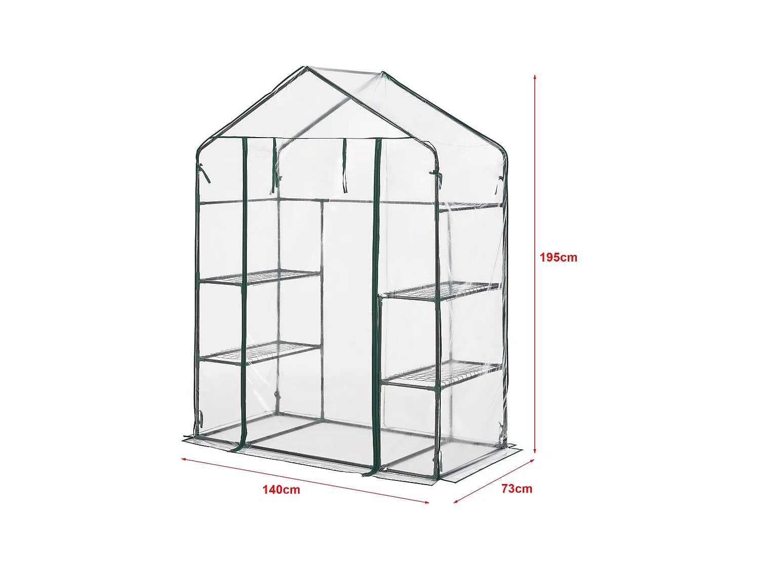 Serre de jardin en 140 x 73 x 195 cm 03_0008250