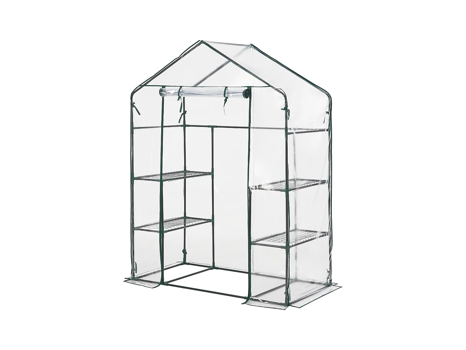 Serra da giardino in acciaio e PVC con ripiani integrati 140 x 73 x 195 cm 03_0008250
