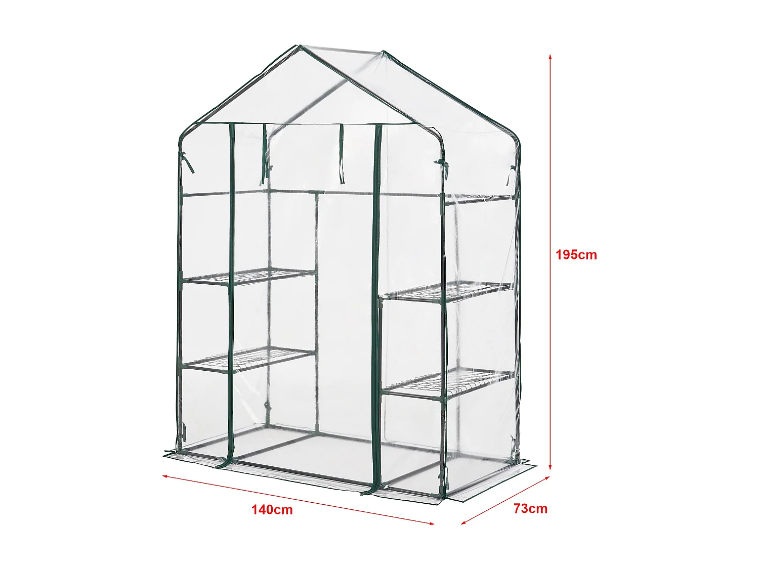 Serre de jardin en 140 x 73 x 195 cm 03_0008250