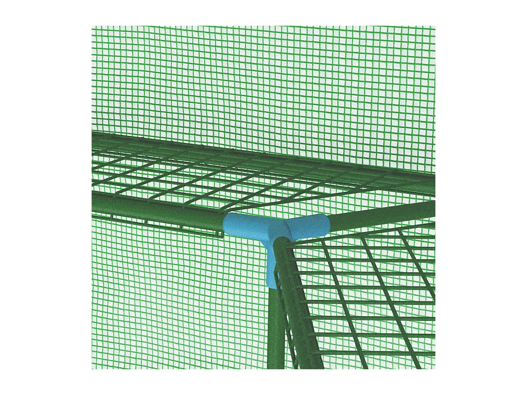 Tenda de estufa abrigo para plantas flores vegetais com prateleiras de aço 227 x 223 cm verde 02_0044649