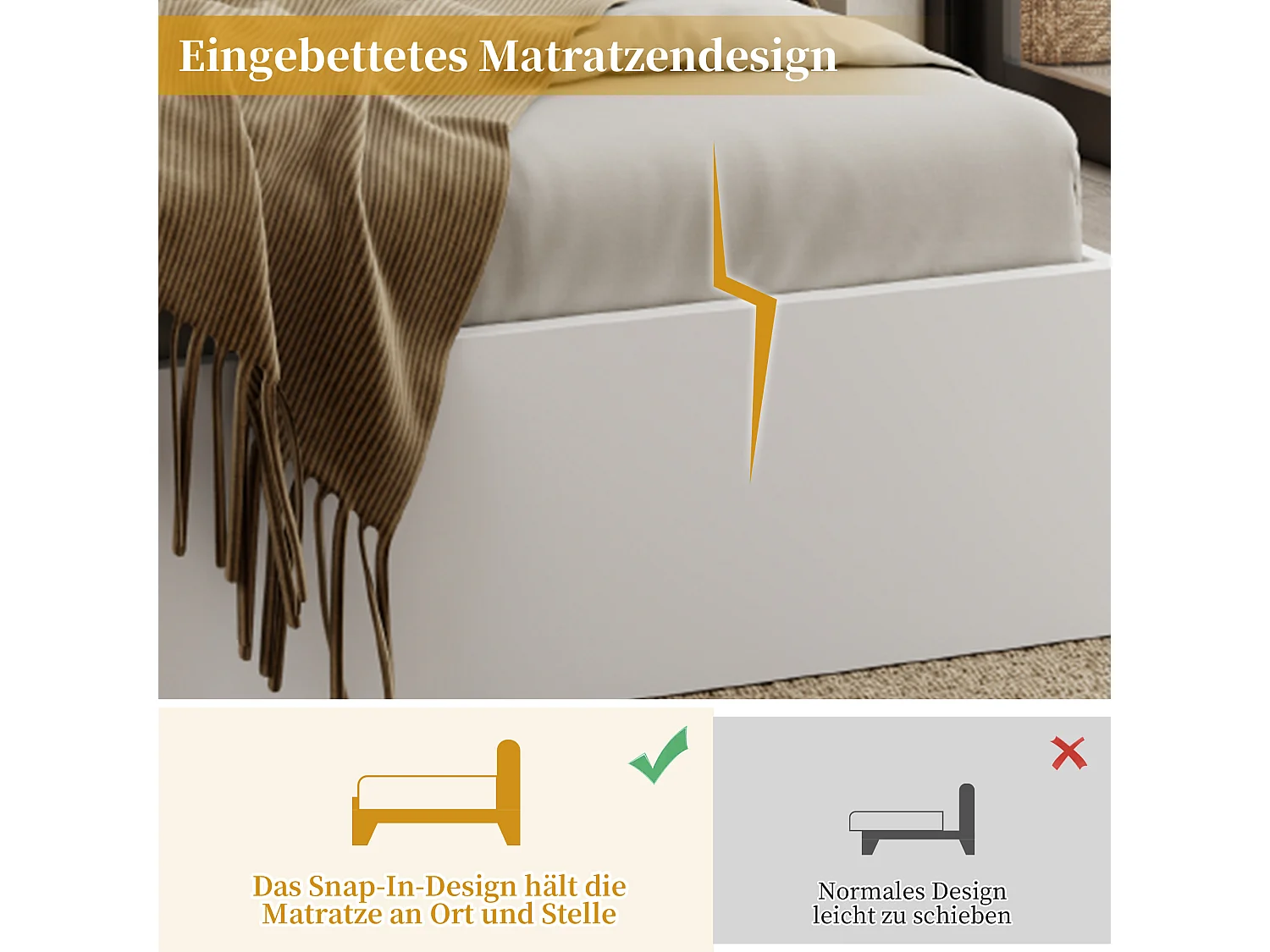 Lit coffre double - 140 x 200 cm - avec tête de lit coffre + 2 tables de chevet + 2 tiroirs - MDF - blanc