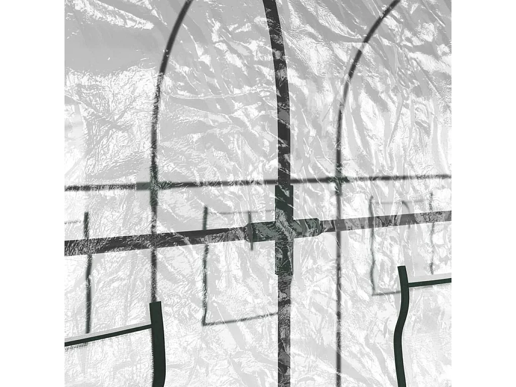 Tenda de estufa abrigo planta flor hortaliças Transparente 160 x 400 x 190 cm PVC e aço com revestimento em pó Transparente 02_0044664